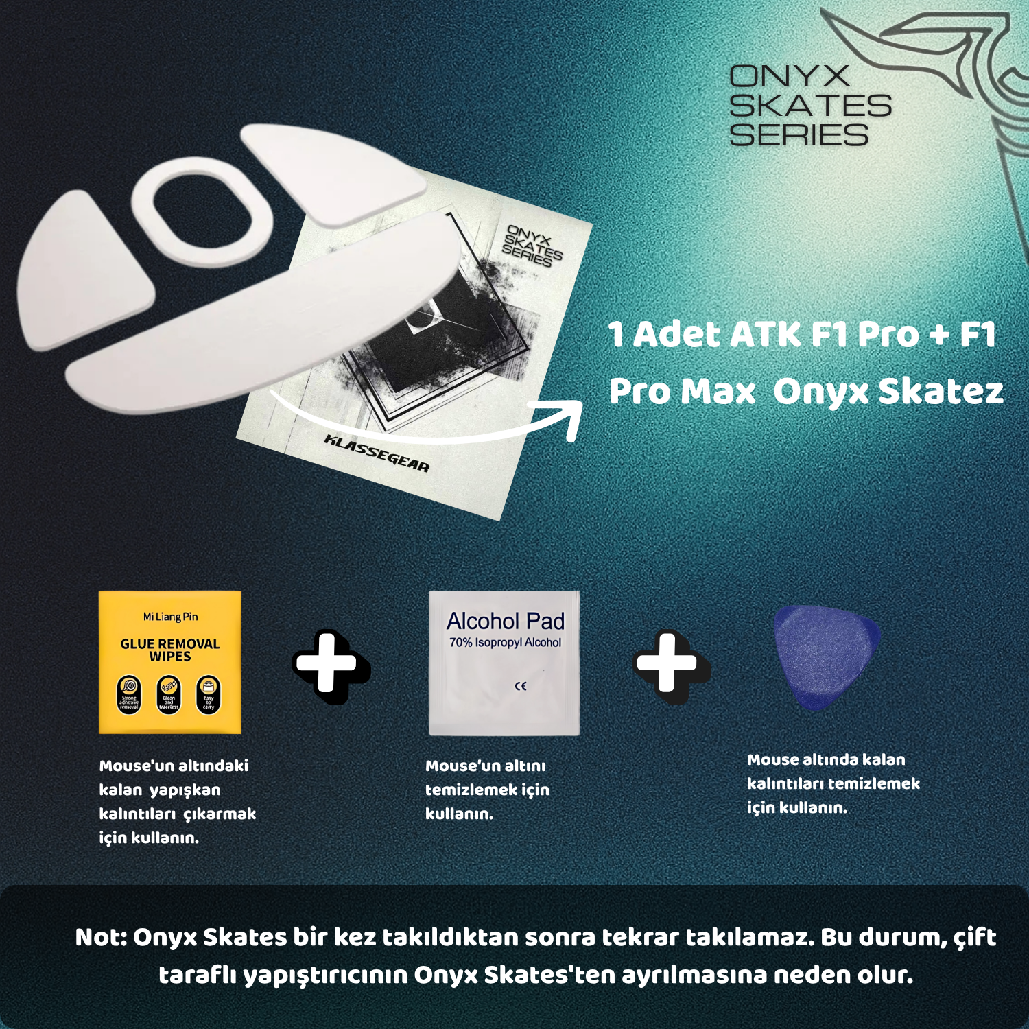 ATK F1 Pro / Pro Max ile uyumlu Onyx Mouse Skate