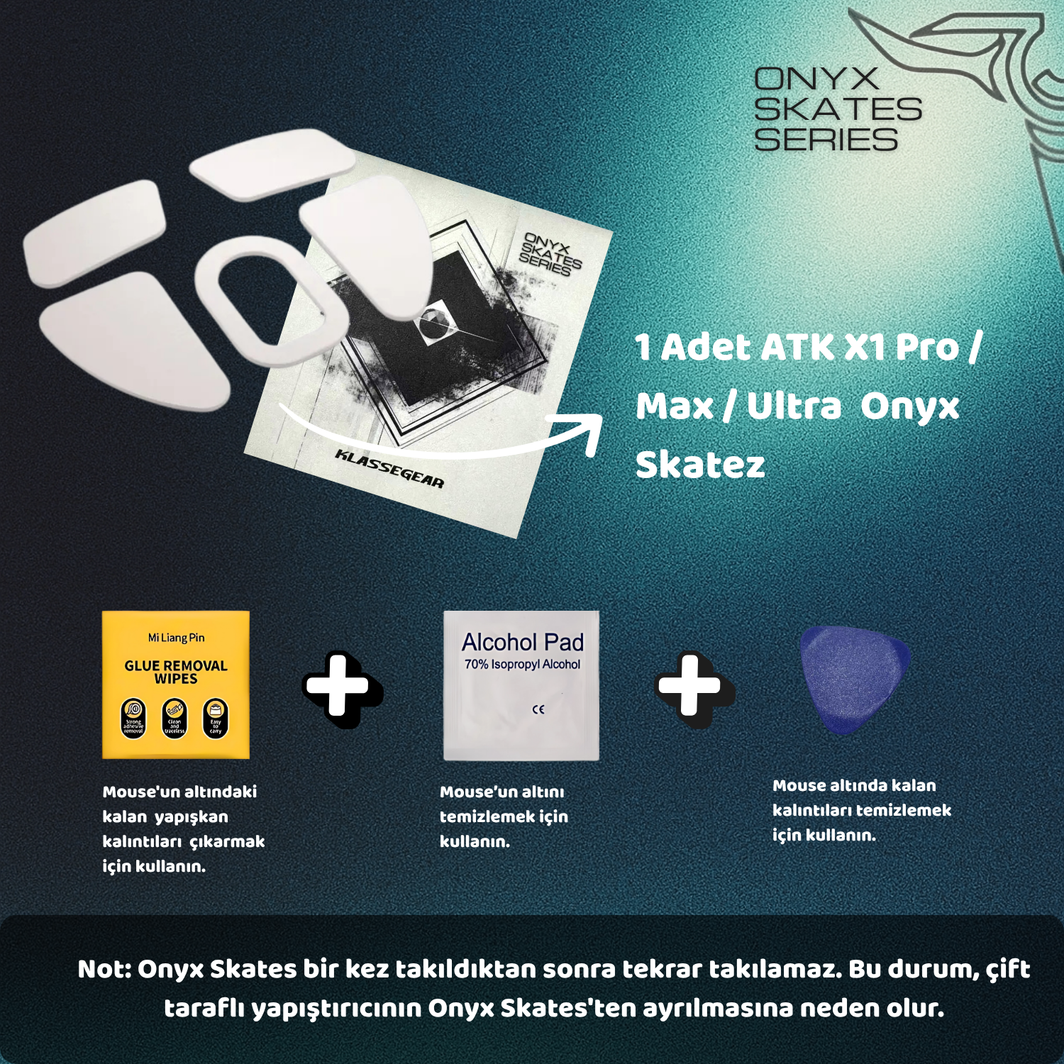 ATK X1 Pro / Max / Ultra ile uyumlu Onyx Mouse Skate