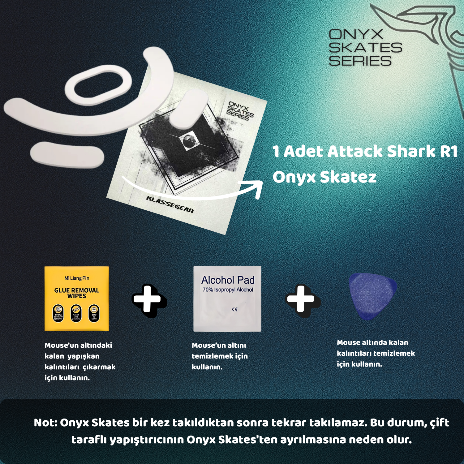 Attack Shark R1 ile uyumlu Onyx Mouse Skate
