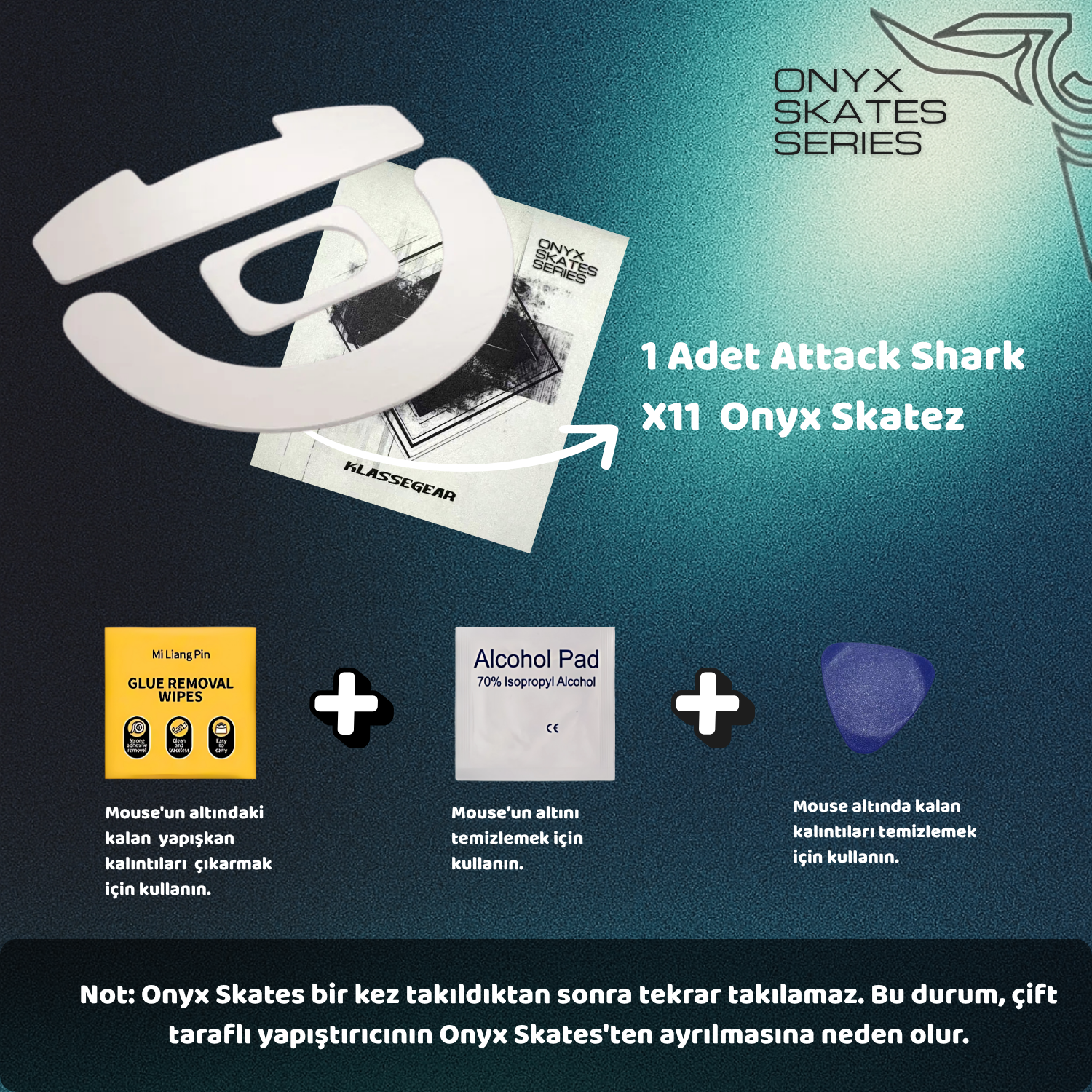 Attack Shark X11 ile uyumlu Onyx Mouse Skate