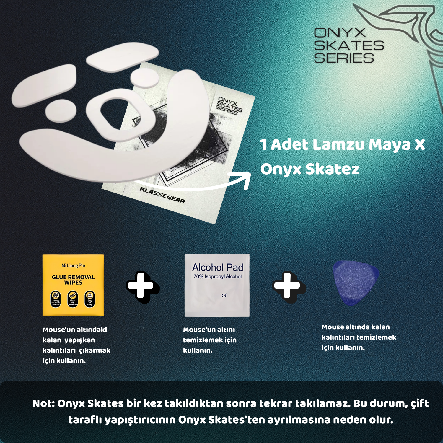 Lamzu Maya X ile uyumlu Onyx Mouse Skate