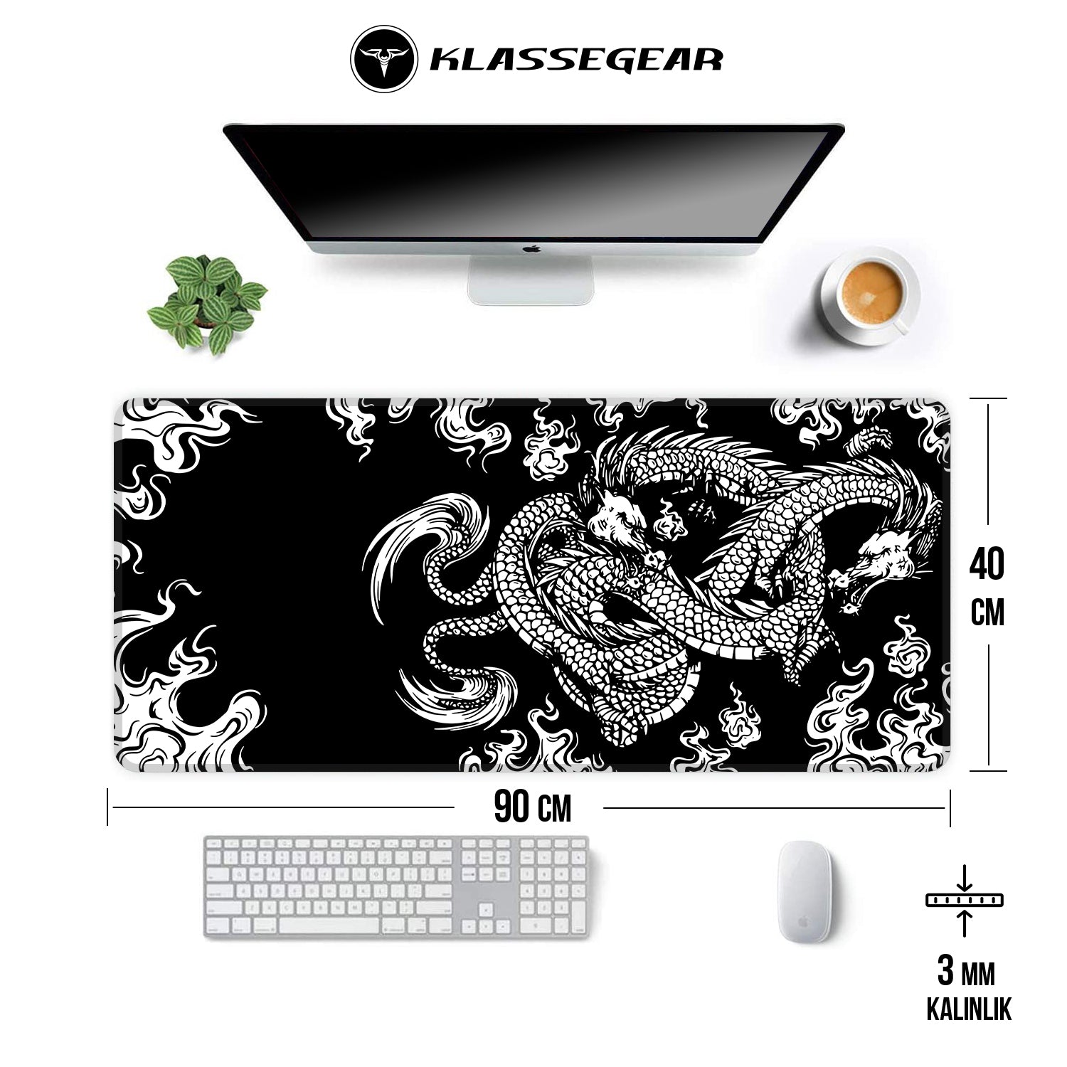Pro Dragon Knot 90x40 Gaming Mousepad