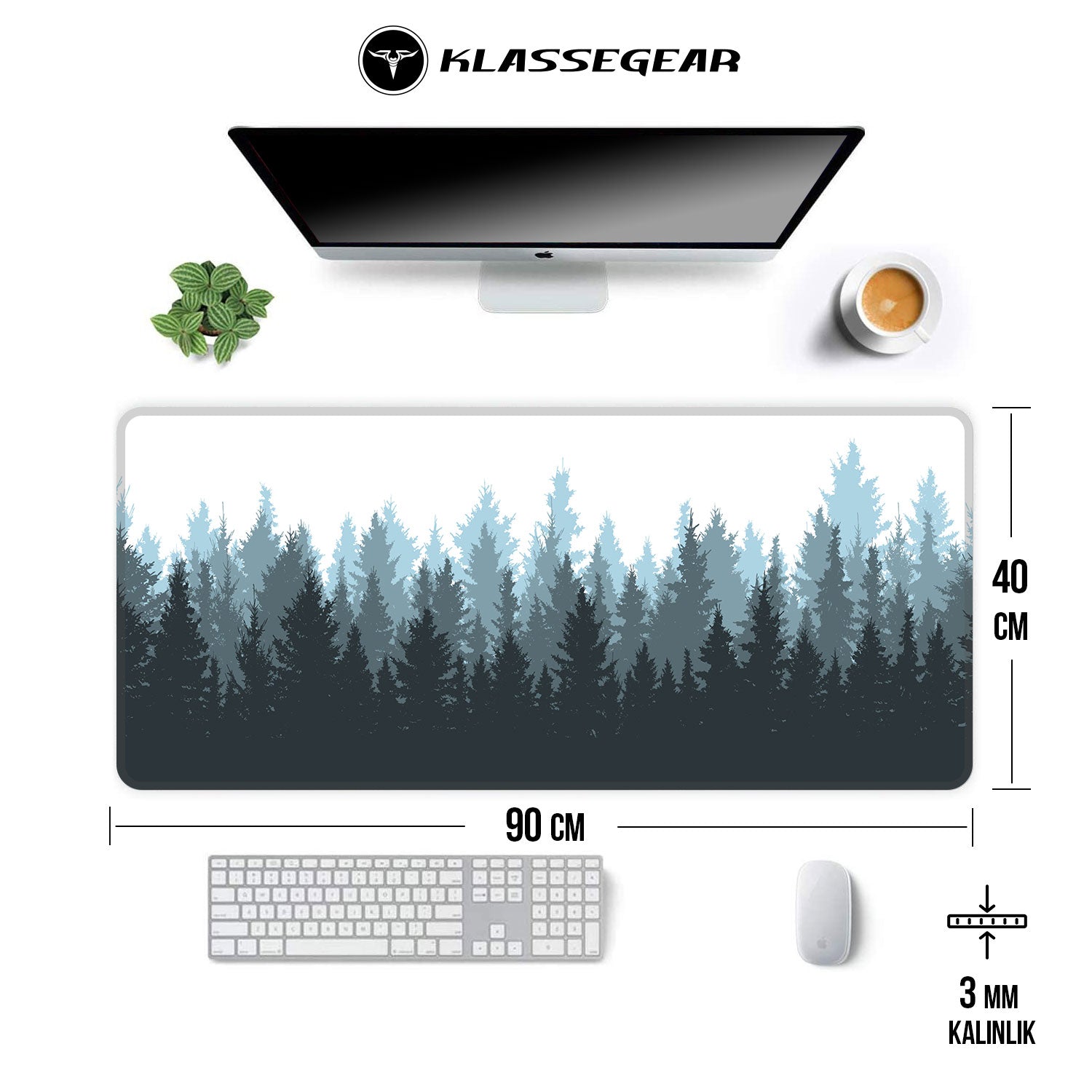 Pro Misty Forest 90x40 Gaming Mousepad