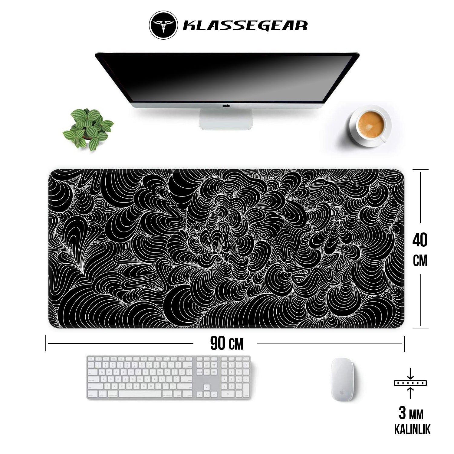 Pro Paradox Siyah 90x40 Gaming Mousepad