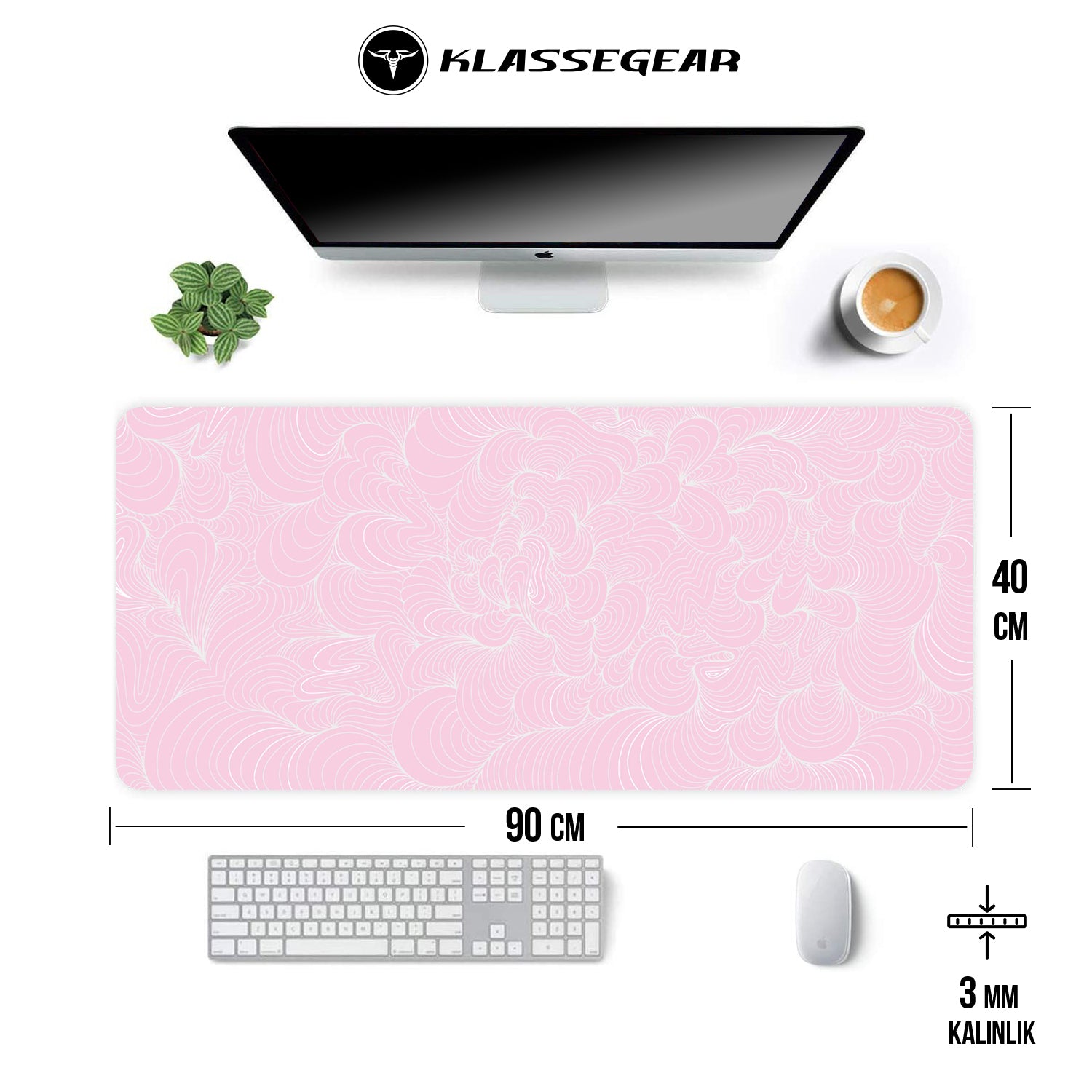 Pro Pembe Paradox 90x40 Gaming Mousepad