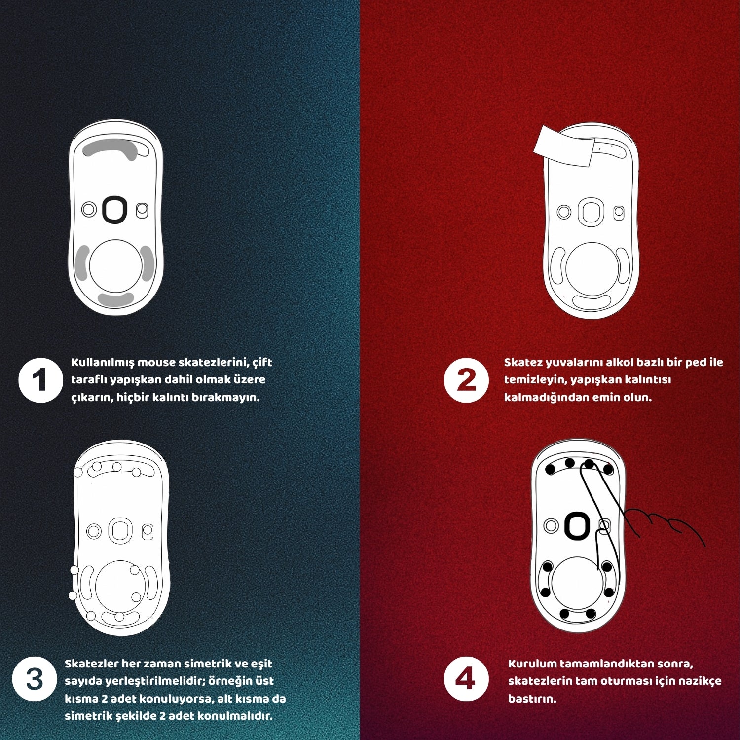 Onyx & Ruby Universal Dot Mouse Skate Deneme Paketi