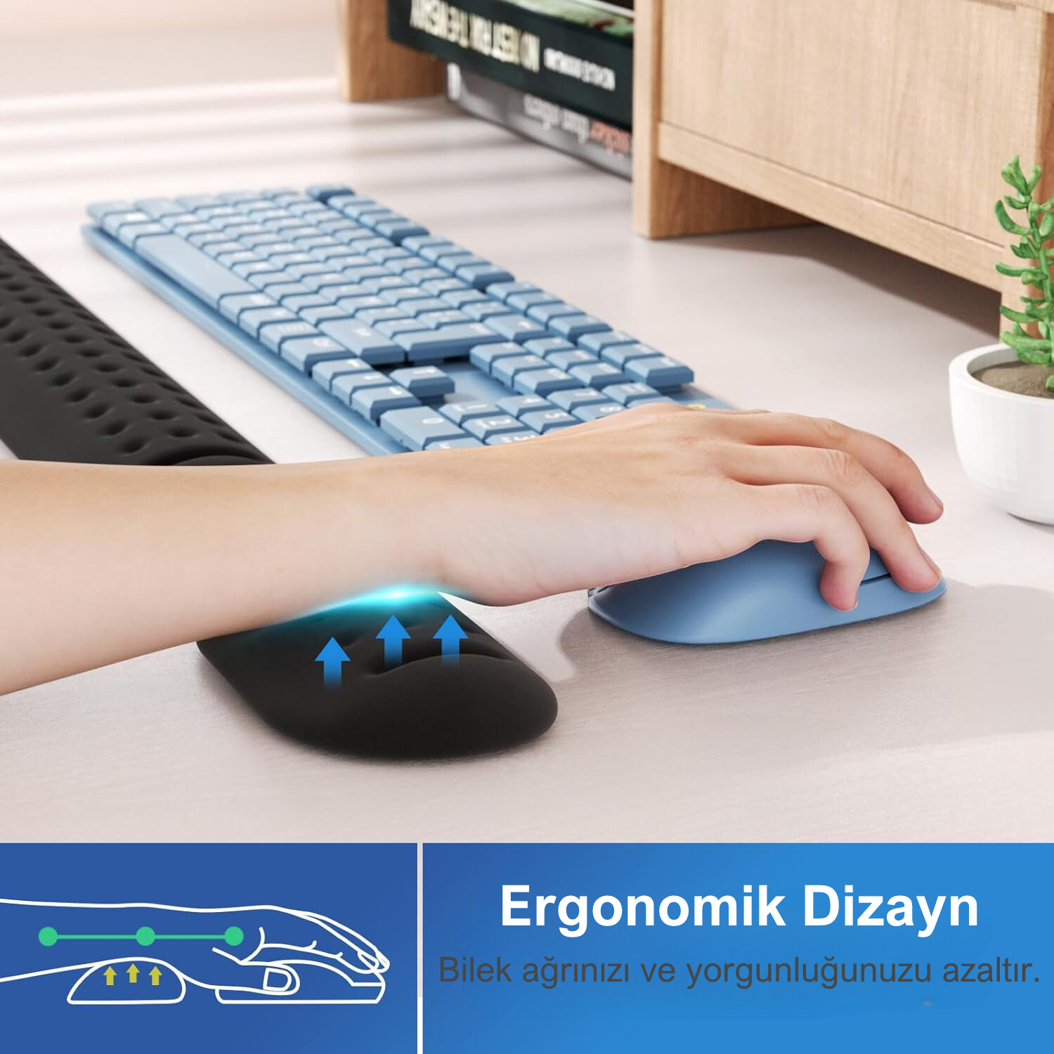 Klavye ve Mouse Bilek Destek Seti