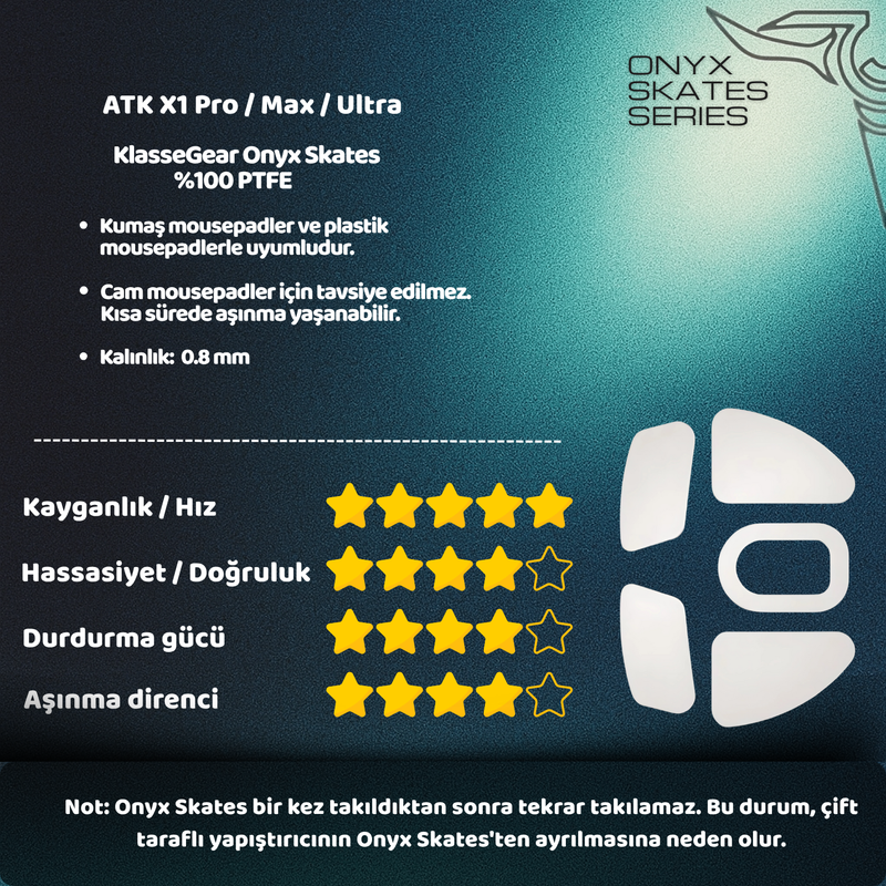 ATK X1 Pro / Max / Ultra ile uyumlu Onyx Mouse Skate-3