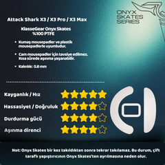 Attack Shark X3 / X3 Pro / X3 Max ile uyumlu Onyx Mouse Skate-3