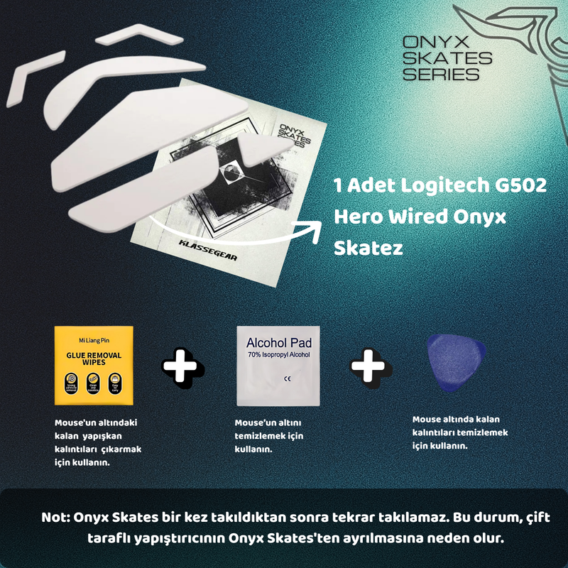Logitech G502 Hero Wired ile uyumlu Onyx Mouse Skate-4