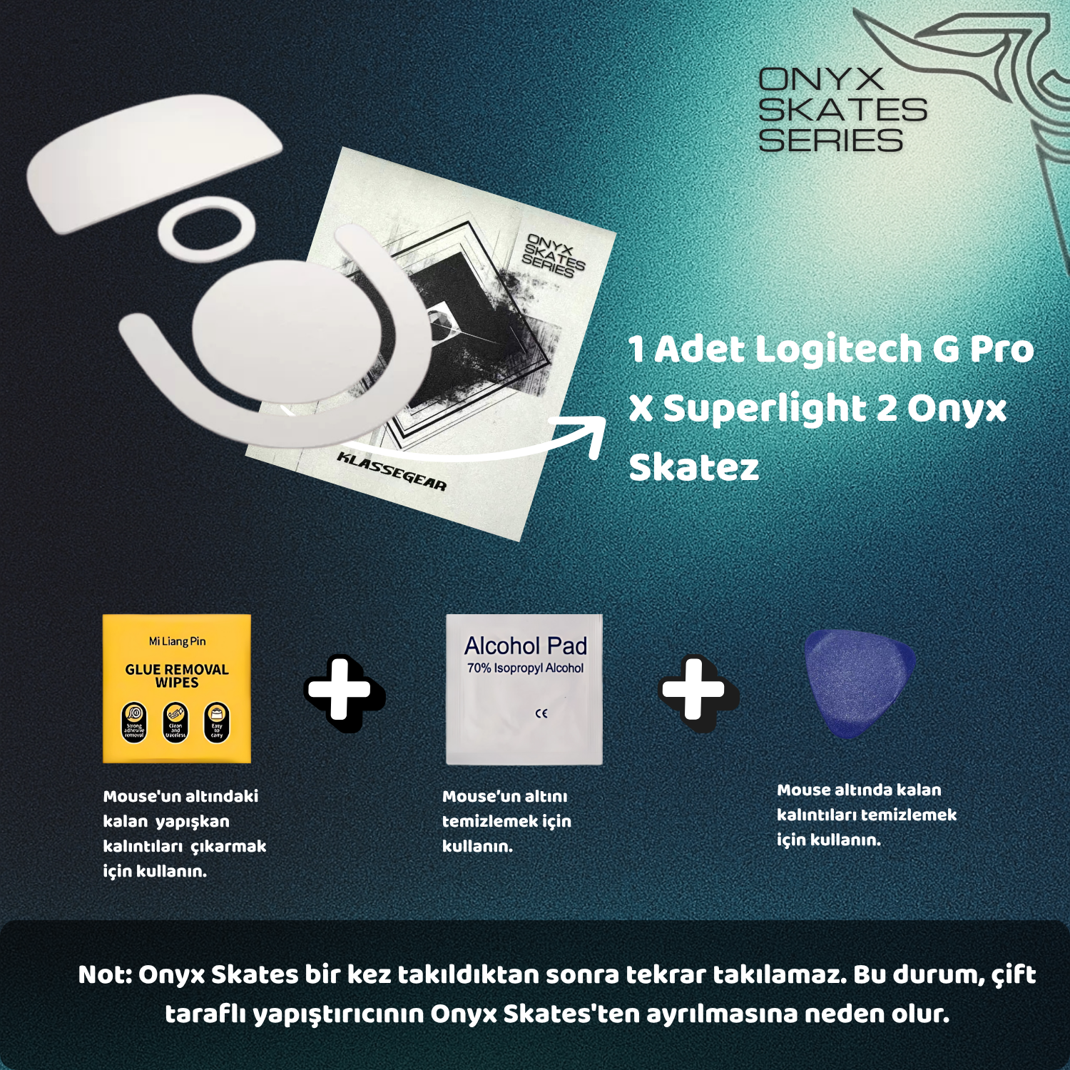 Logitech G Pro X Superlight 2 ile uyumlu Onyx Mouse Skate-4
