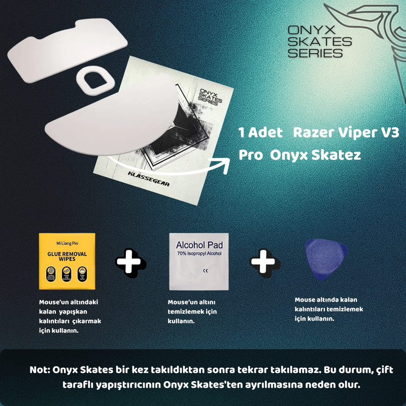 Razer Viper V3 Pro ile uyumlu Onyx Mouse Skate-4