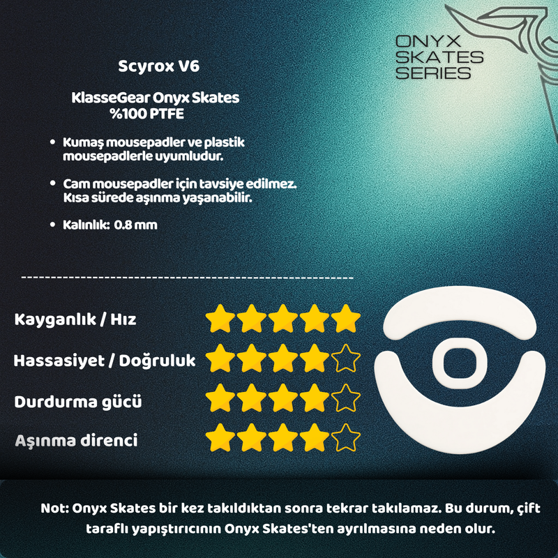 Scyrox V6 ile uyumlu Onyx Mouse Skate-3