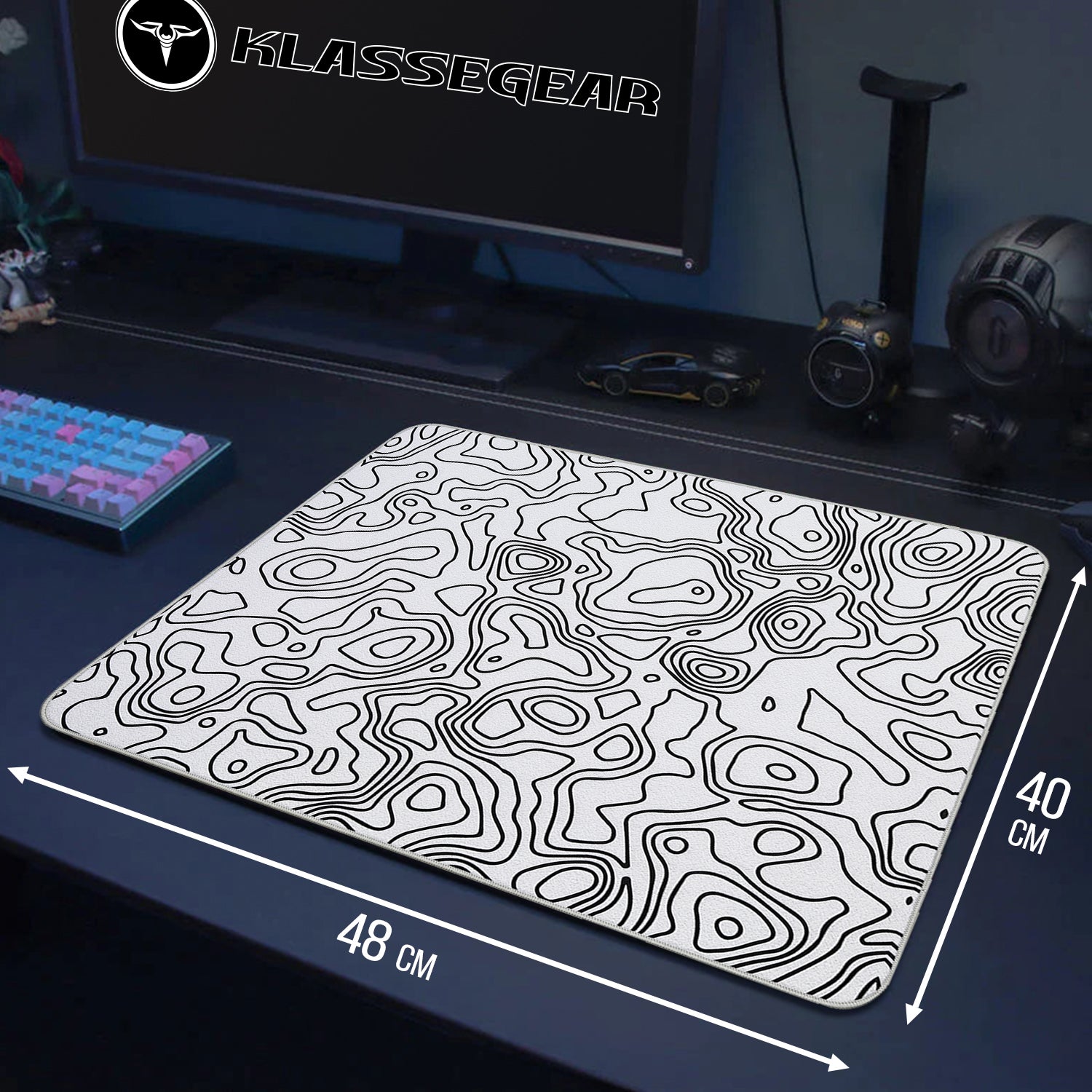 Longteng Huoyun Topography Lines 48x40 Gaming Mousepad