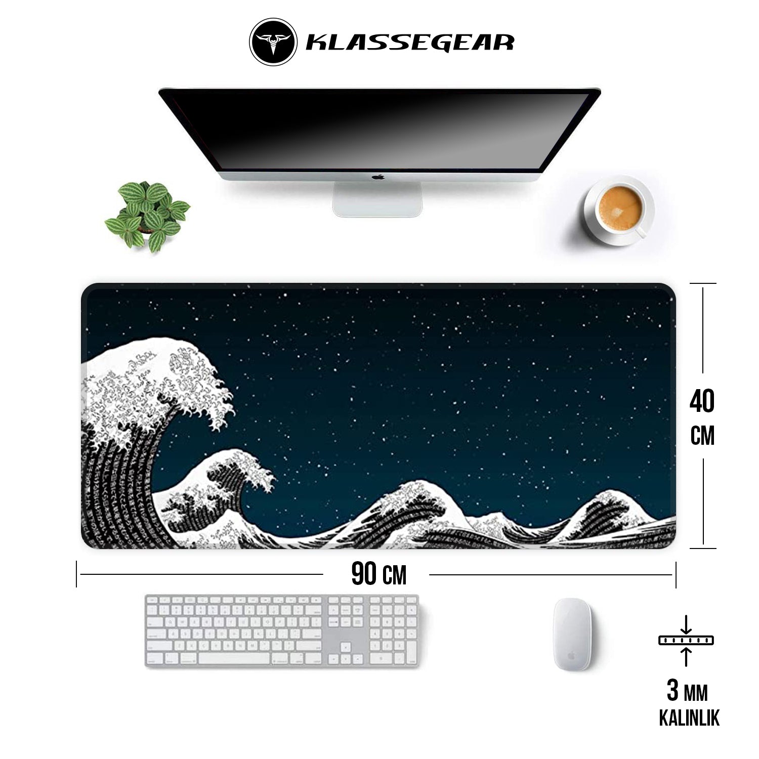 Pro Kanagawa Yıldızlar 90x40 Gaming Mousepad