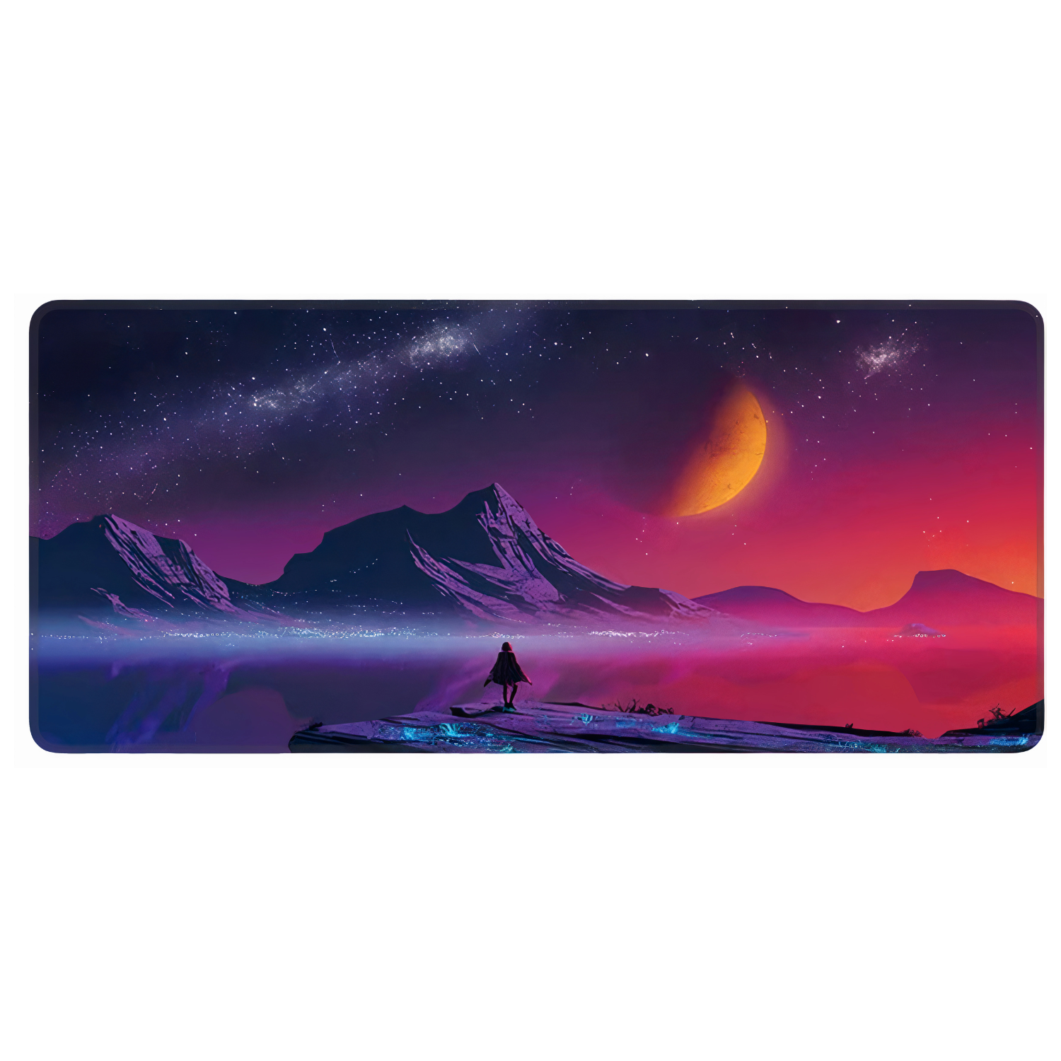 Pro Purple Sun 90x40 Gaming Mousepad