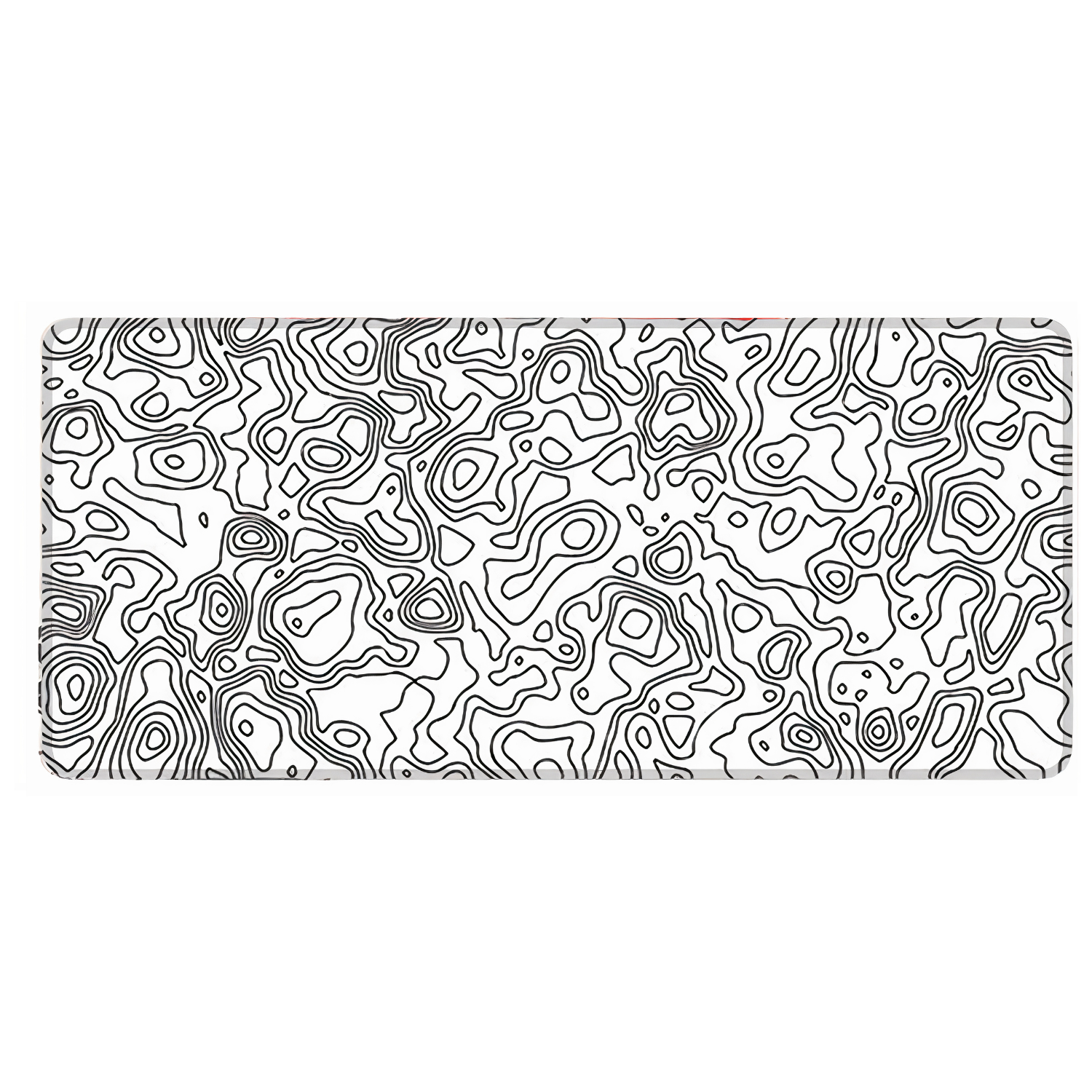 Pro White Map Lines 90x40 Gaming Mousepad