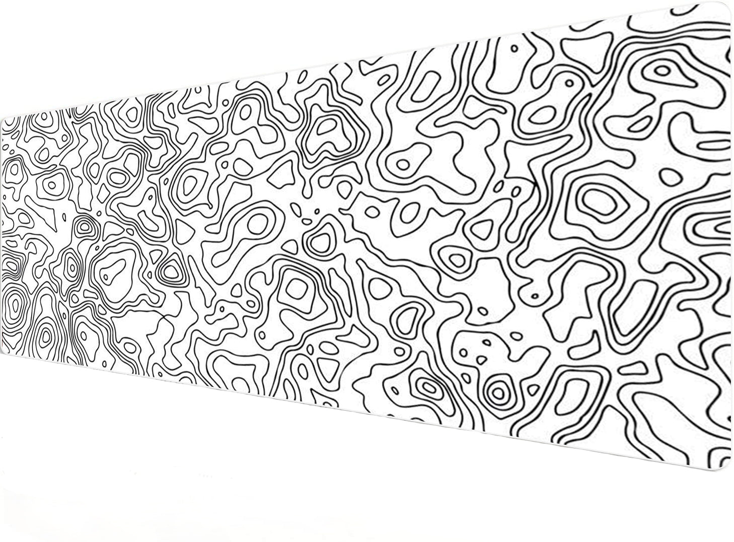 Pro White Map Lines 90x40 Gaming Mousepad
