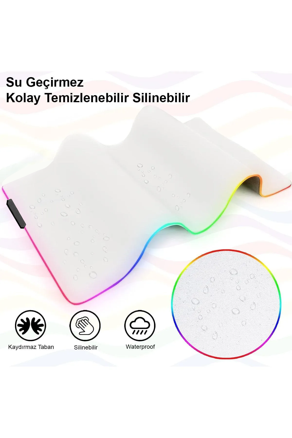 Beyaz RGB Mousepad