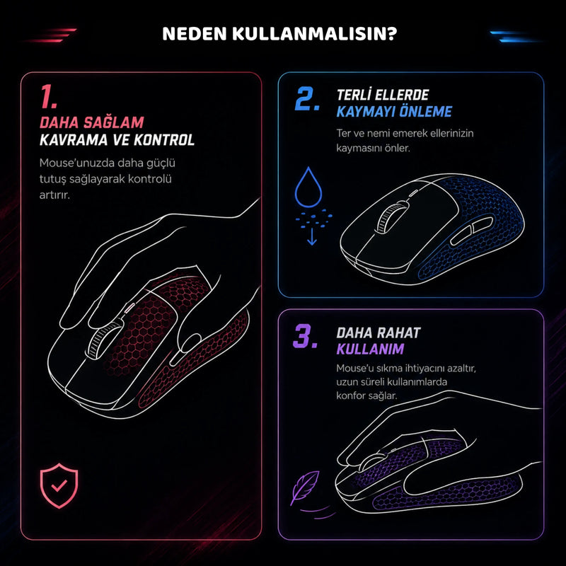 KlasseGear Mouse Grip Tape - CrossHair Standard/Pro/Ultra Uyumlu-5
