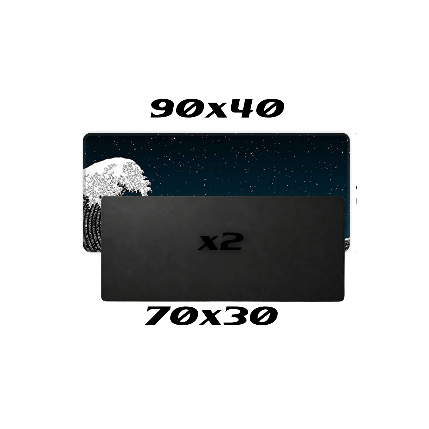 Klasse Pro Gaming Mousepad Kanagawa & Black Edition x2 *Baskı Hatalı*